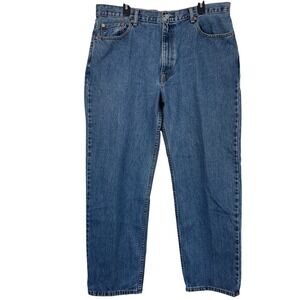 Y2K Levis 550 Relaxed Fit 40x32 100% Cotton Medium Wash Denim Blue Jeans Zip Fly